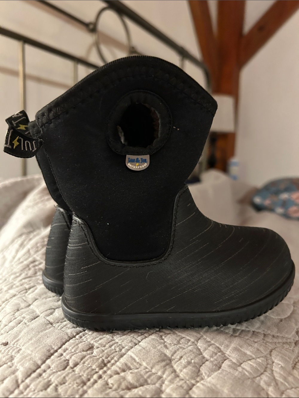 Toddler Black Rain & Snow Boots